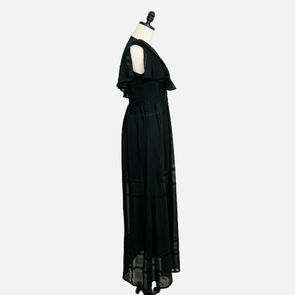 The Jetset Diaries Casablanca Maxi Dress Black Embroidered Boho Beach Size M - Picture 5 of 15